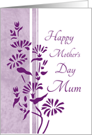 Happy Mother’s Day for Mum - Purple Floral card