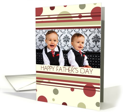 Happy Father's Day Photo Card - Red Dots card (806363)