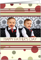 Happy Father’s Day Photo Card - Red Dots card