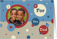 Happy Father’s Day Photo Card - Retro Circles card