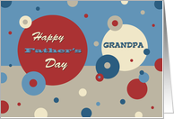 Happy Father’s Day for Grandpa - Retro Circles card