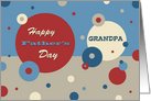 Happy Father’s Day for Grandpa - Retro Circles card