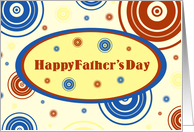 Happy Father’s Day from Son & Daughter in Law - Retro Circles card