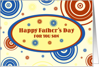 Happy Father’s Day for Son - Retro Circles card