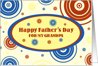 Happy Father’s Day for Grandpa - Retro Circles card