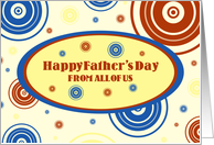 Happy Father’s Day from All of Us - Retro Circles card