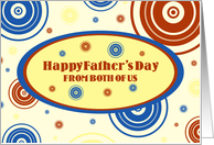 Happy Father’s Day from Both of Us - Retro Circles card