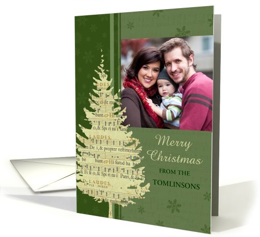 Merry Christmas Photo Card - Christmas Tree card (852689)
