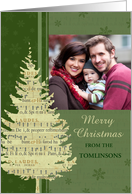 Merry Christmas Photo Card - Christmas Tree card