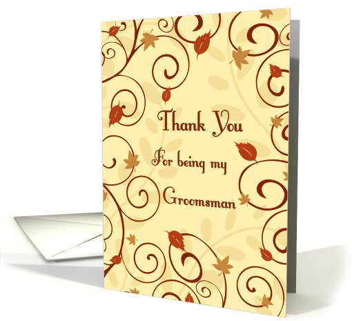 Thank You Groomsman - Fall Leaves card (858743)
