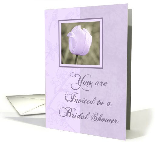 Bridal Shower Invitation - Purple Tulip card (922599)
