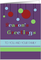 Season’s Greeting from Couple - Modern Decorations card