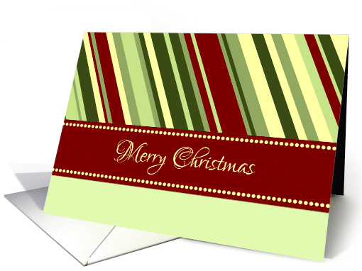Merry Christmas Card - Festive Stripes card (971245)