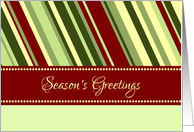 Season’s Greetings from Couple Christmas Card - Festive Stripes card
