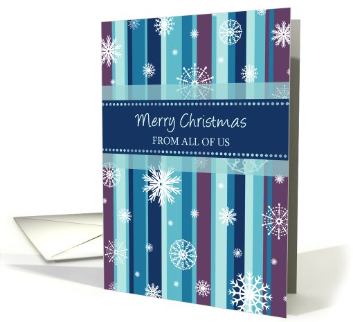 Merry Christmas Business from All of Us Card - Stripes and... (978747)