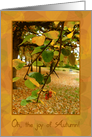 Happy Autumn Birthday, Red Berries on a Tree card