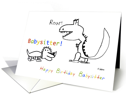 Happy Birthday, Greatest Babysitter of them All card (1068523)