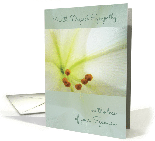 Deepest Sympathy, Comforting Memories of Spouse, Easter Lilly card