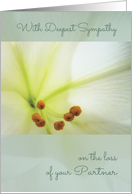 Deepest Sympathy, Comforting Memories of Partner, Easter Lilly card