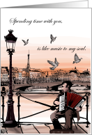 You Are Music to My Soul, Paris France Setting card