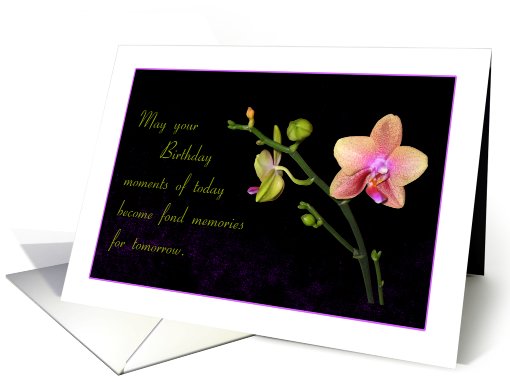 Birthday Moments of Today Orchid card (654873)