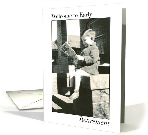 Congratulations on your Early Retirement, Vintage Boy card (660521)