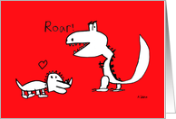 Happy Valentine’s Day Dinosaur Love, Mighty Special card
