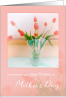 Warmest Thoughts, Step Mother, on Mother’s Day, Rosy Pink Tulips card