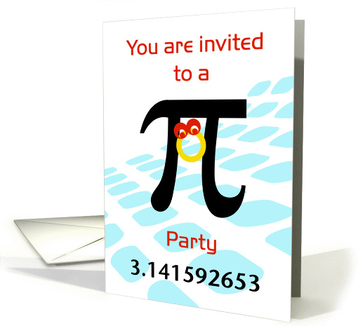 Pi Party Invitation, Geeks Unite! Bring A Pie card (911163)