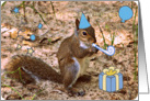 Squirrel Happy 11th Birthday Hunter card