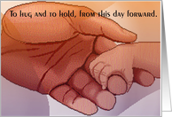 To hug and to hold (female) card