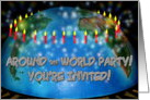 Around the World Party Invitation card