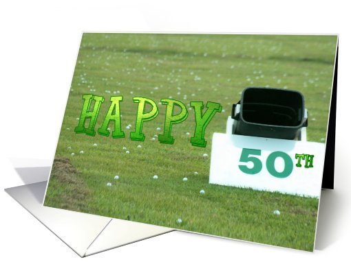 50th Birthday Golf card (815590)