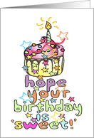 Cup Cake Sweet Birthday card