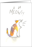 MEOW! In cat translated means card