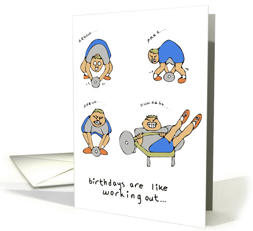 birthday work out card (648186)