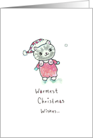 Tweedle Kitten n Snowflake card