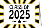 Class of 2025 Graduation Star With School Colors Blank Inside card