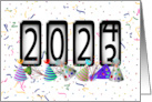 2022 New Years Odometer - Party Hats card