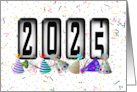 2025 New Years Odometer - Party Hats card