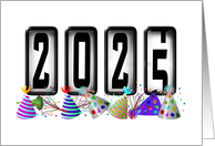 2024 New Years Odometer - Party Hats card