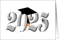 Class of 2025 With Diploma and Graduation Cap Blank Inside card