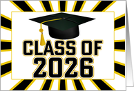 Class of 2026 Graduation Letterman Blank Inside card