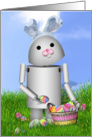 Easter Bunny Robot-x9 card