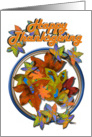 Happy Thanksgiving with Fall Leaves card
