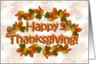 Happy Thanksgiving with Fall Leaves card