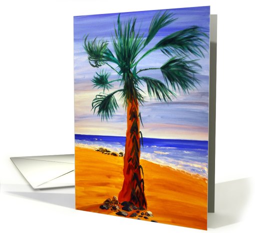 Palm Tree on a beach card (438226)