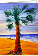 Palm Tree on a beach card