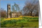 Church and Daffodils card