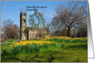 Church and Daffodils card